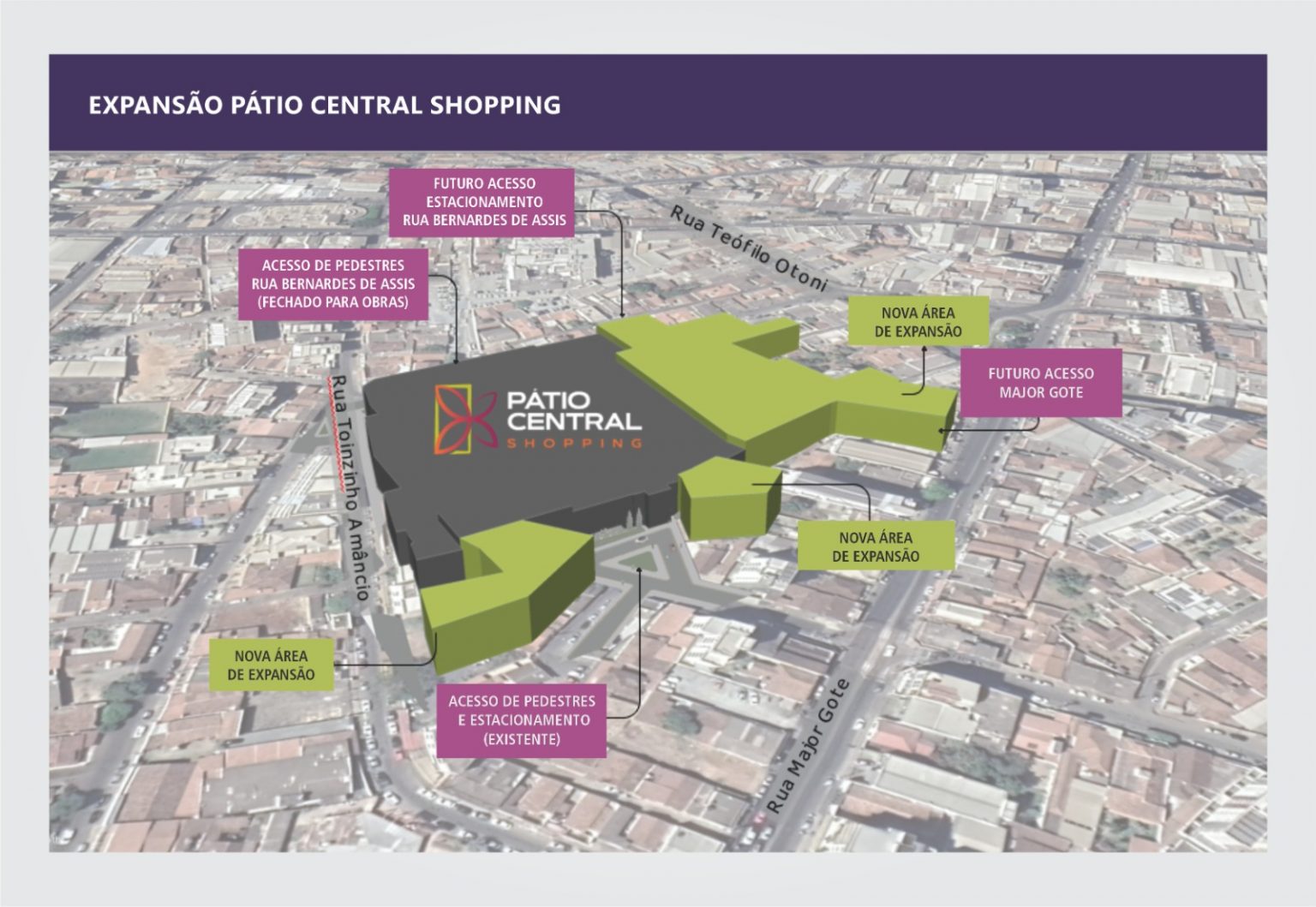 Em andamento projeto de expansão do Pátio Central Shopping promete