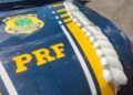 PRF prende mulher que transportava haxixe em cinta para amarrar droga ao corpo na BR 365