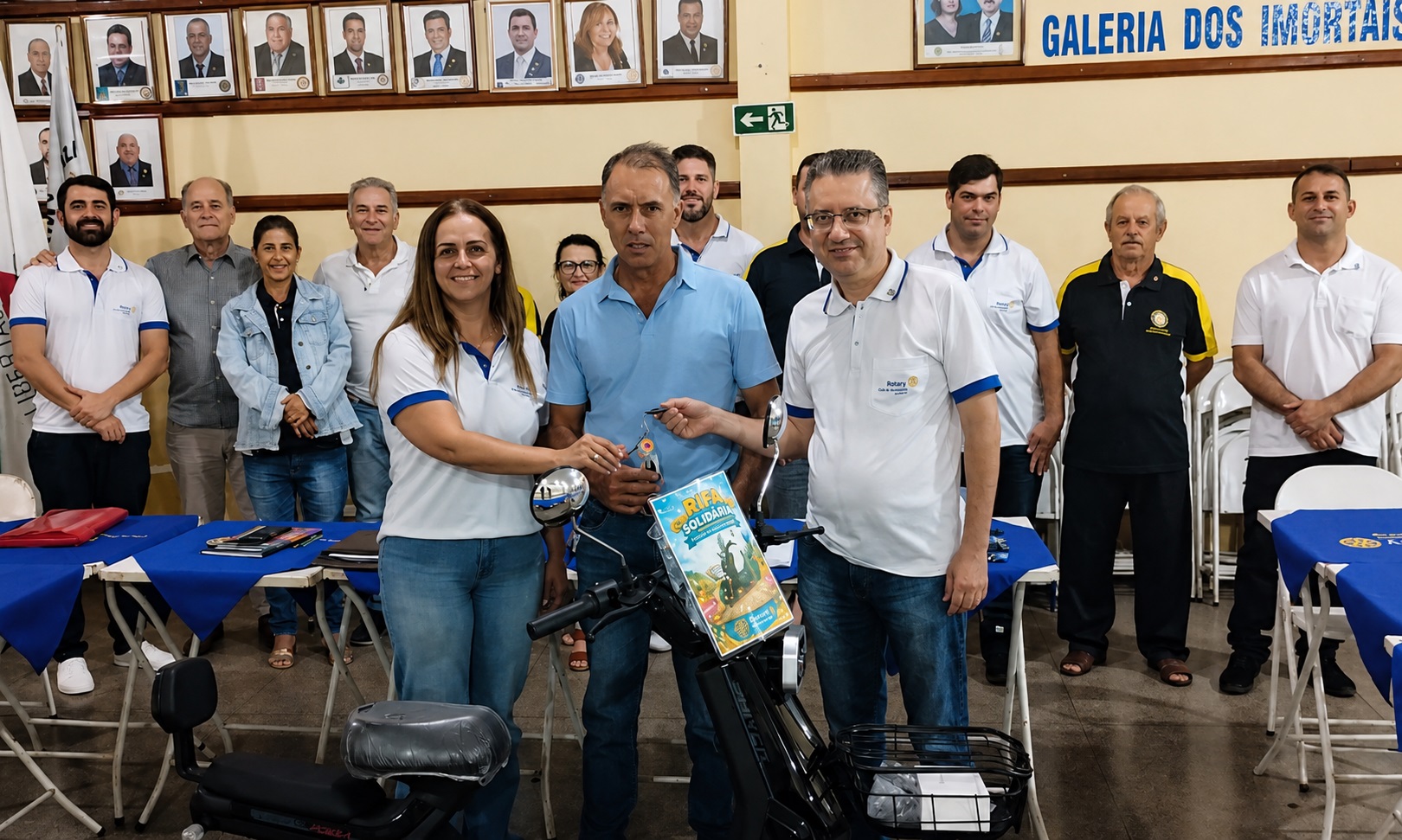 Rotary Club de Presidente Olegário realiza entrega de bicicleta elétrica e destaca sucesso da Campanha Beneficente