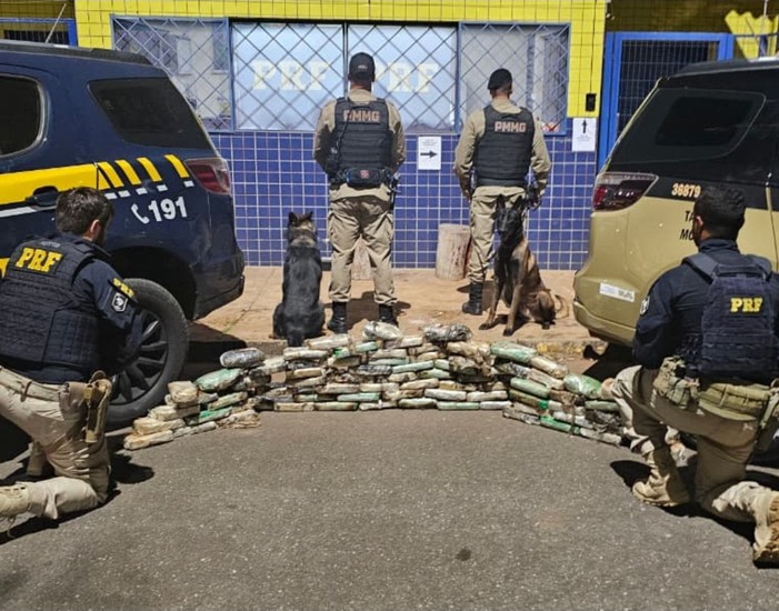 PRF e PM apreendem carregamento de cocaína e crack escondido em pneus de caminhão na BR-365, em Patos de Minas