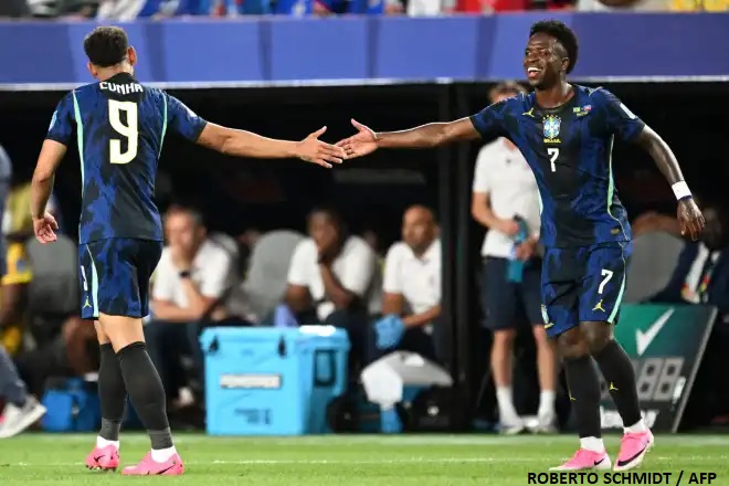 Em ‘baile’ de Vini Jr. e Cunha, Brasil goleia Haiti e encaminha classificação na Copa
