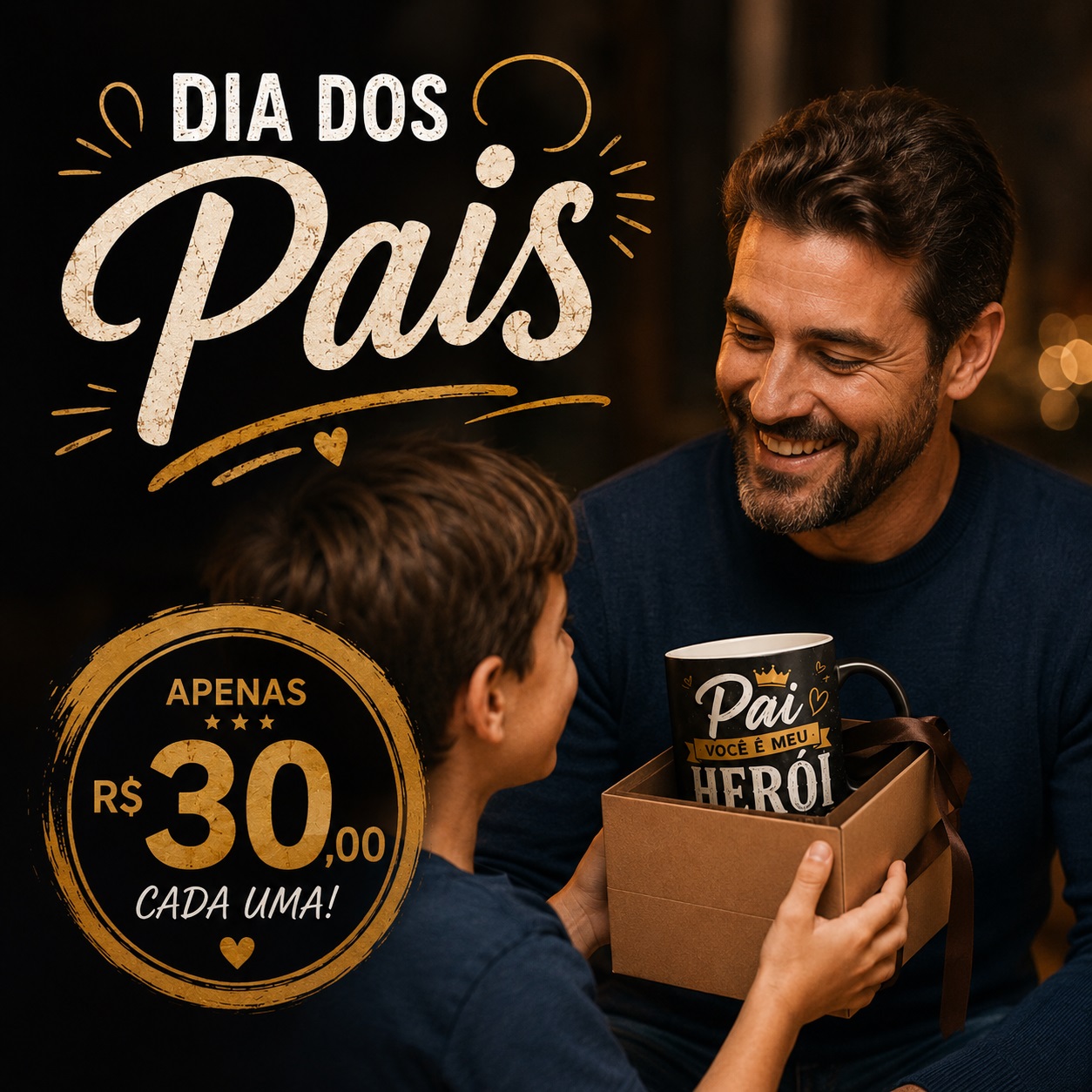 Dia dos Pais: SublimeArte lança canecas personalizadas por R$ 30 e aposta em presentes cheios de significado