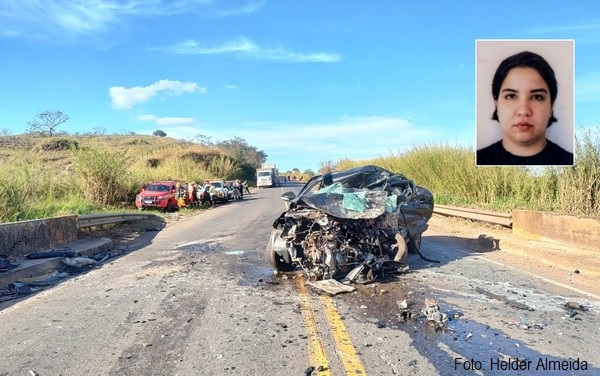 Médica que atuou em Lagamar morre após caminhonete invadir contramão e bater em carro na MG-444