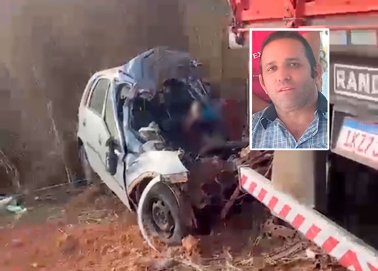 Motorista de 46 anos morre após carro bater de frente com carreta na BR-352, em Coromandel